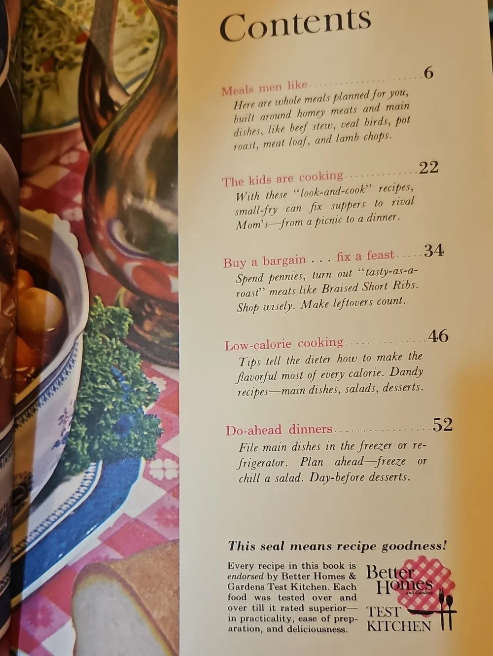 Vintage 1963 Better Homes and Gardens So-Good Meals Cookbook Retro